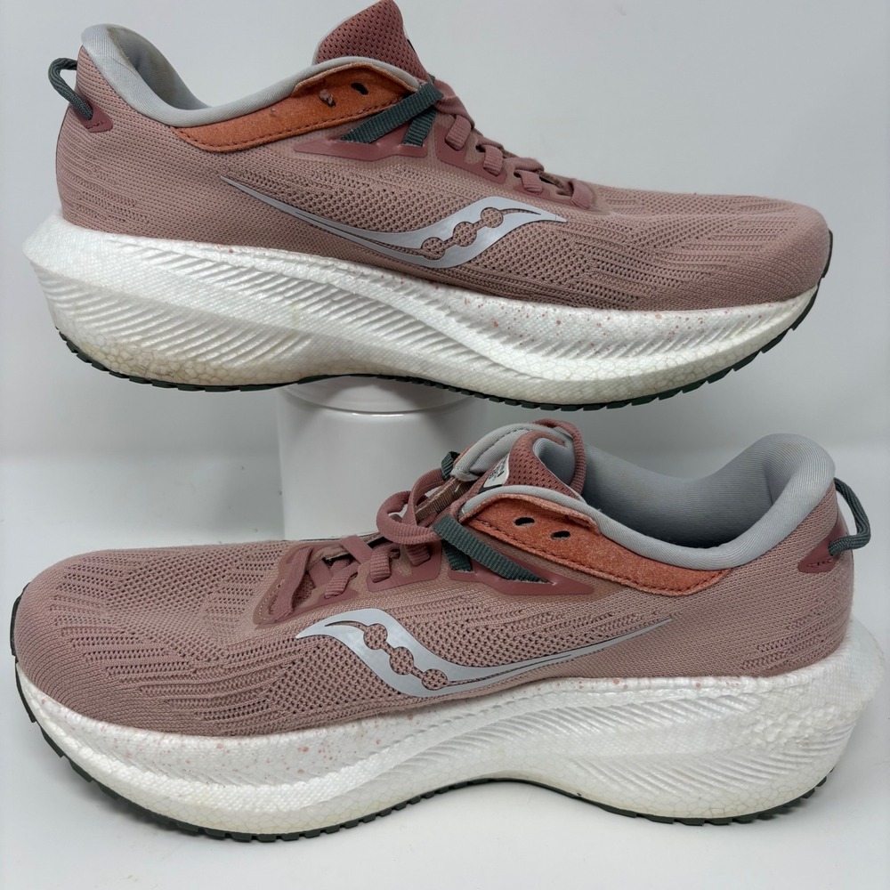 Saucony Triumph 21 Women's Size 9 Rose Pink White Running Shoes (S10881-130) - Picture 3 of 8